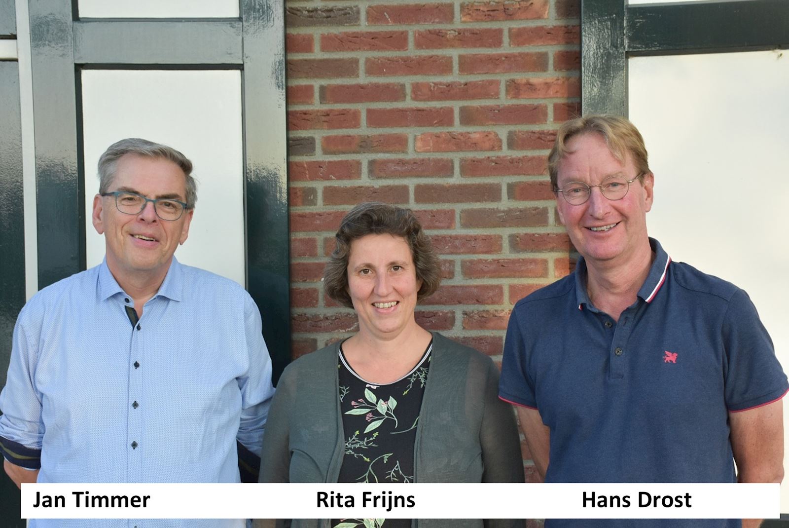 Kerkelijke administratie: Jan Timmer, Rita Frijns, Hans Drost